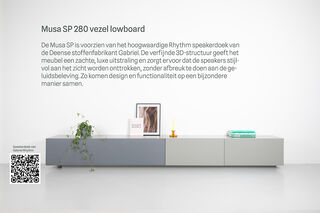 Tv-meubel, RAAT, Musa 280 SP, Vezel, met lowboard